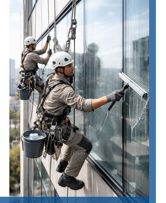 Мойка окон альпинистами в Костомукше от 4591 р. | ВЫСОТНИК-Ктм