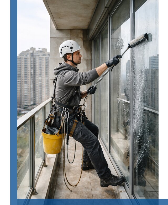 Профессиональная мойка балконного остекления в Костомукше