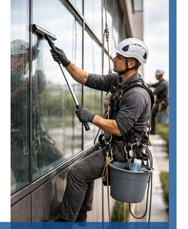 Мойка стеклянных фасадов в Костомукше от 204 р. | ВЫСОТНИК-Ктм
