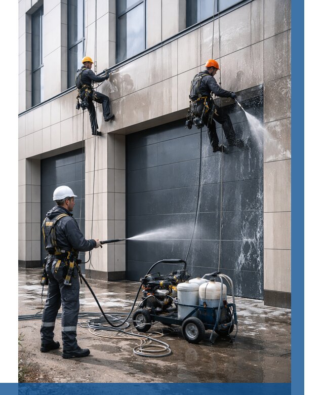 Послестроительная мойка фасада в Костомукше от 306 р. | ВЫСОТНИК-Ктм