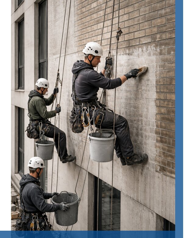 Удаление высолов с фасада в Костомукше от 255 р. | ВЫСОТНИК-Ктм