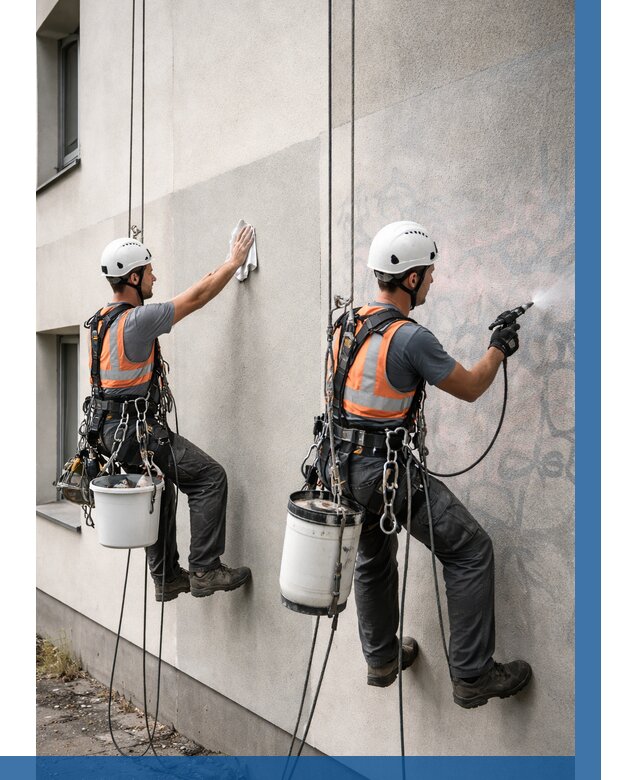 Антиграффити покрытие фасада в Костомукше от 612 р. | ВЫСОТНИК-Ктм