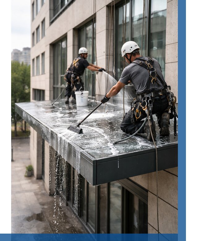 Мойка козырьков и навесов в Костомукше от 3571 р. | ВЫСОТНИК-Ктм