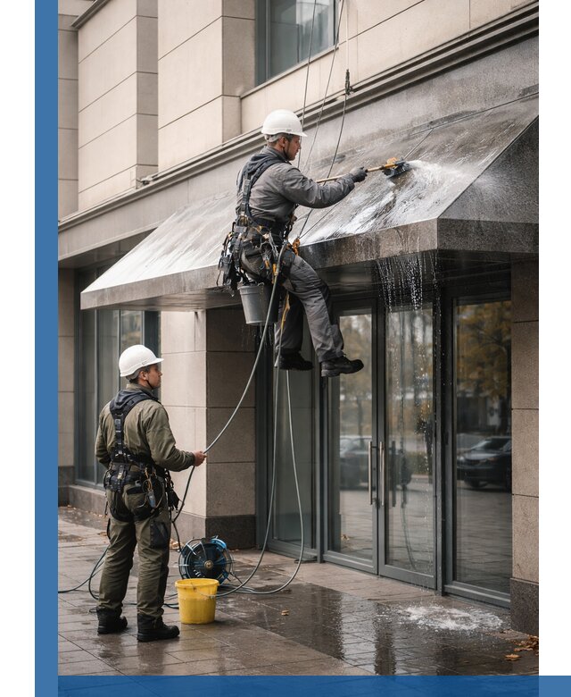 Профессиональная мойка козырьков и навесов в Костомукше