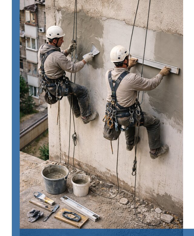 Комплексный ремонт штукатурного фасада с гарантией в Костомукше