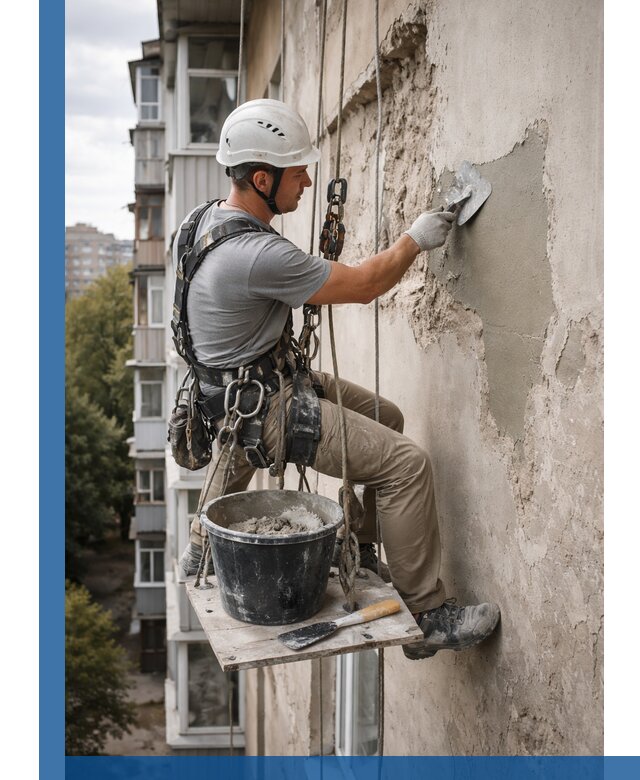 Восстановление фасадной штукатурки в Костомукше с гарантией качества