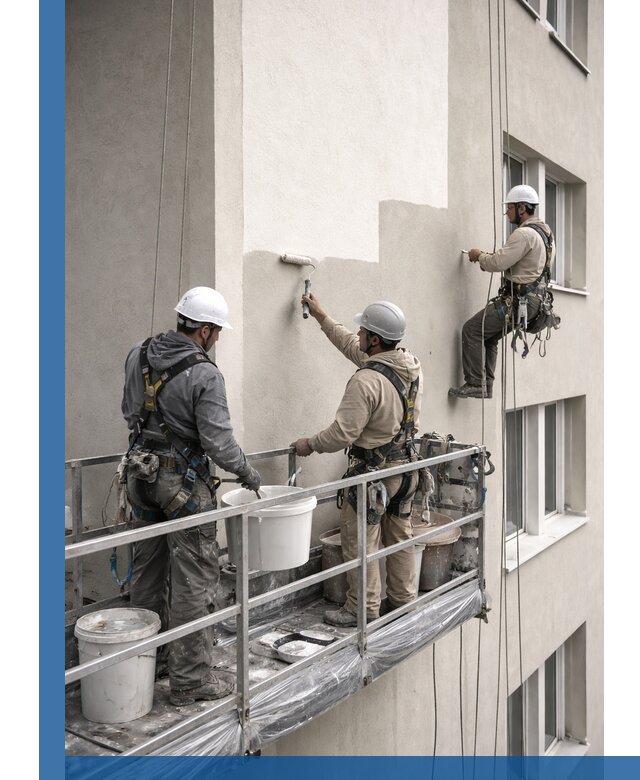 Покраска оштукатуренного фасада в Костомукше под ключ с гарантией