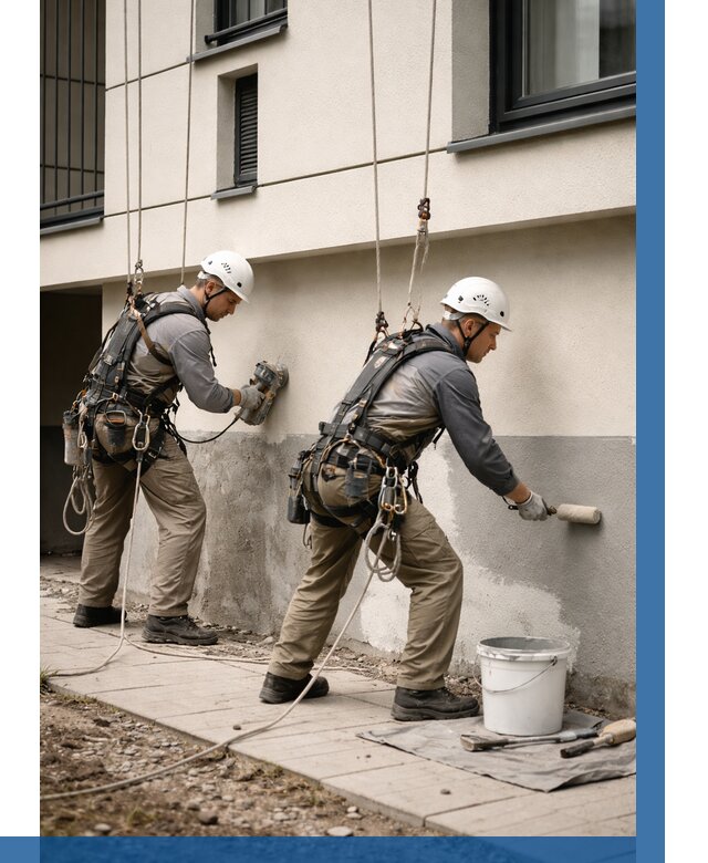 Окраска цоколя здания в Костомукше от 459 р. под ключ | ВЫСОТНИК-Ктм