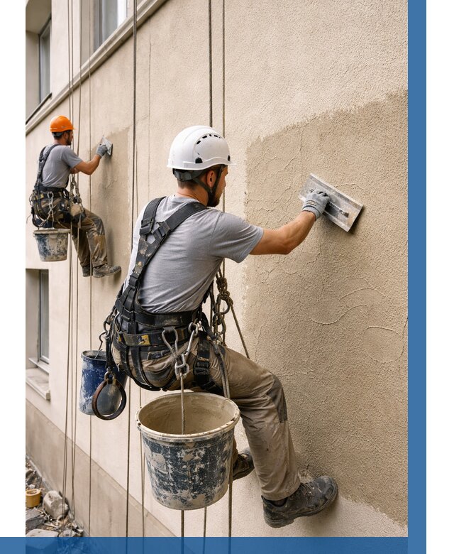 Декоративная штукатурка фасада в Костомукше от 1224 р. | ВЫСОТНИК-Ктм