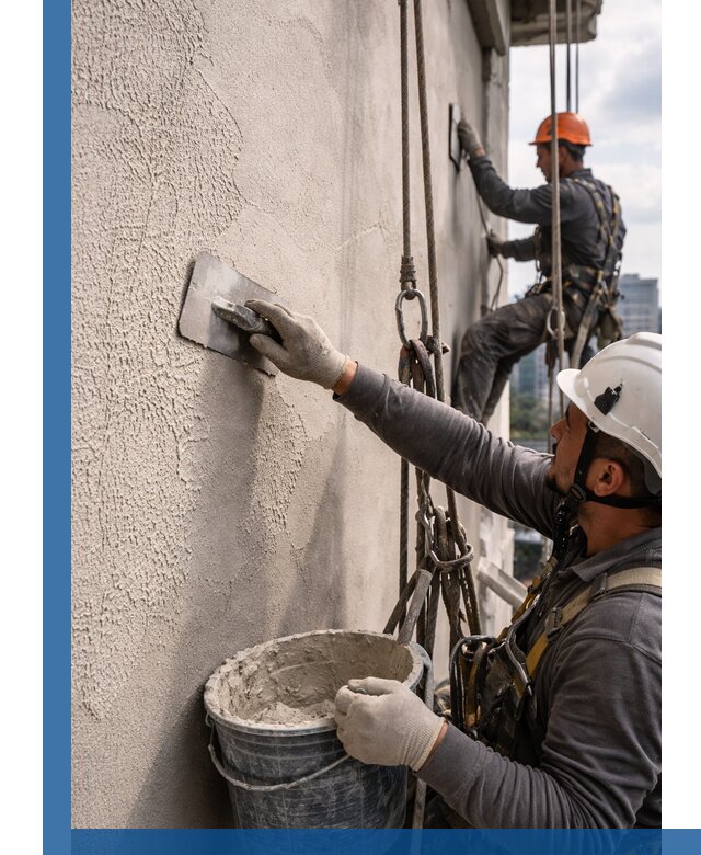 Декоративная штукатурка фасада с утеплением и защитой в Костомукше