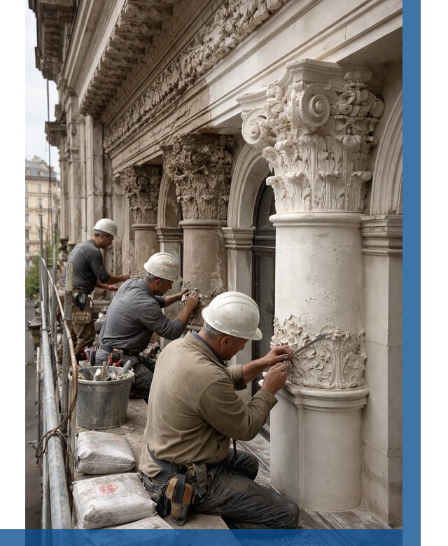 Реставрация фасадной лепнины в Костомукше от 2551 р. | ВЫСОТНИК-Ктм