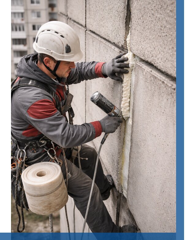 Утепление межпанельных швов в Костомукше от 714 р. | ВЫСОТНИК-Ктм