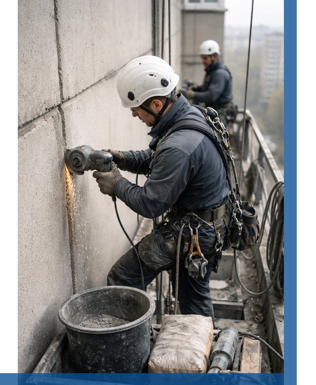 Штробление межпанельных швов в Костомукше от 1224 р. | ВЫСОТНИК-Ктм