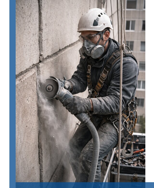 Штробление межпанельных швов в Костомукше качественно и быстро