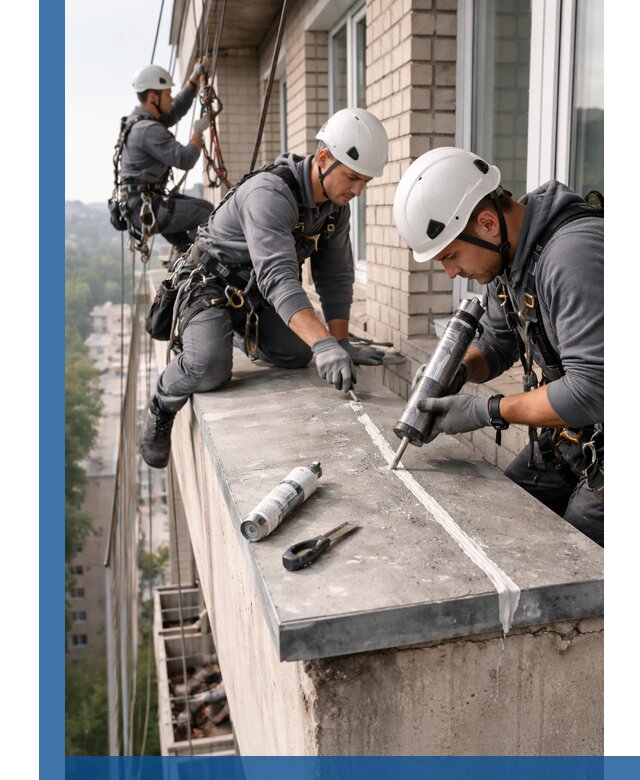 Герметизация балконного козырька в Костомукше профессионально