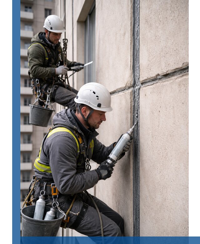 Герметизация деформационных швов фасада в Костомукше качественно