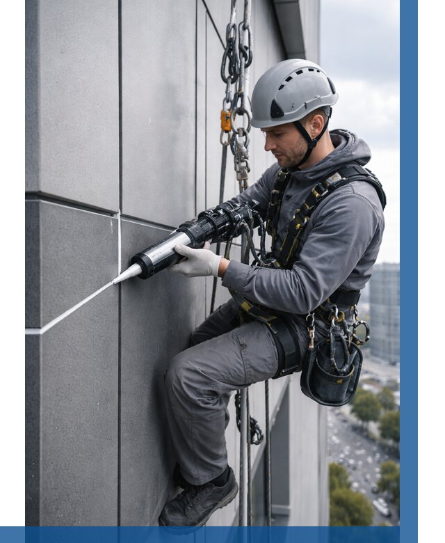 Герметизация стыков фасадных панелей в Костомукше от 6631 р.| ВЫСОТНИК-Ктм