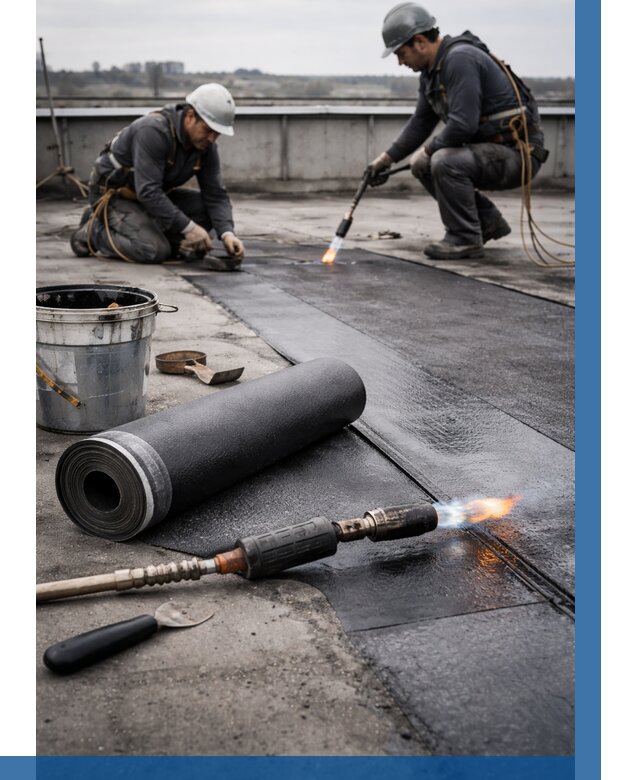 Ремонт рулонной кровли в Костомукше от 663 р. | ВЫСОТНИК-Ктм