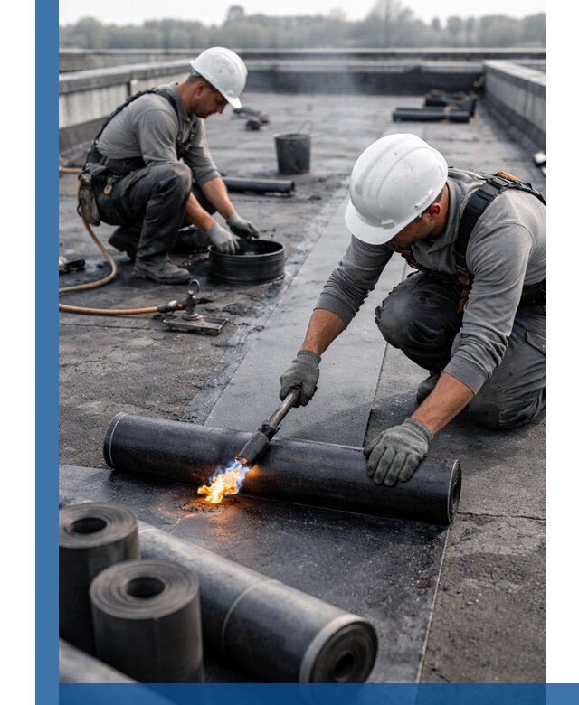 Ремонт рулонной кровли в Костомукше герметизация и восстановление