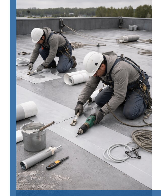 Ремонт мембранной кровли в Костомукше качественно и с гарантией