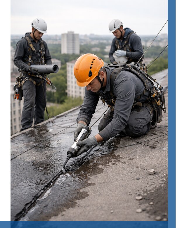 Устранение протечек кровли в Костомукше от 12242 р. | ВЫСОТНИК-Ктм