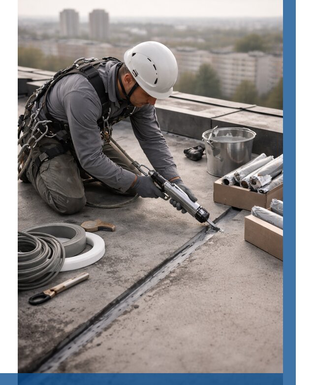 Герметизация швов кровли в Костомукше от 459 р./м2 | ВЫСОТНИК-Ктм