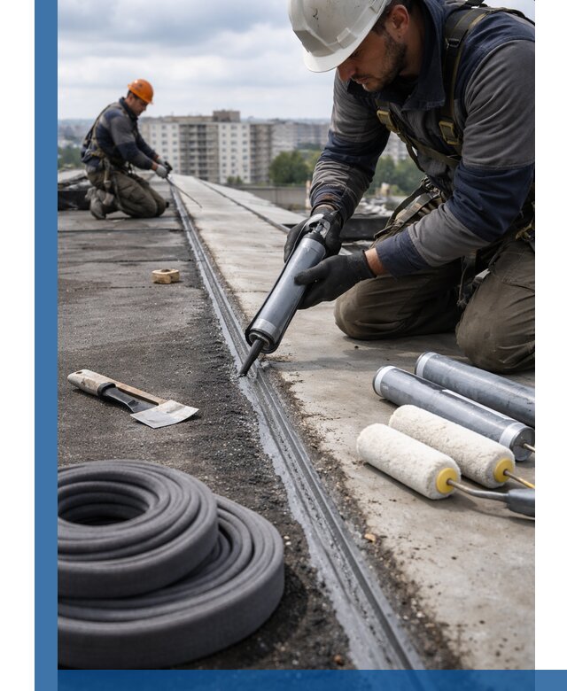 Герметизация швов кровли в Костомукше с гарантией герметичности