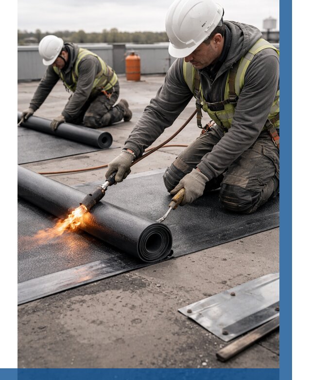 Монтаж наплавляемой кровли в Костомукше от 867 р. — ВЫСОТНИК-Ктм