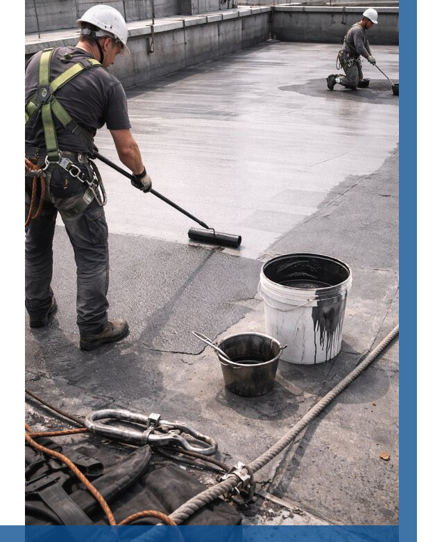 Гидроизоляция кровли жидкой резиной в Костомукше от 510 р. | ВЫСОТНИК-Ктм