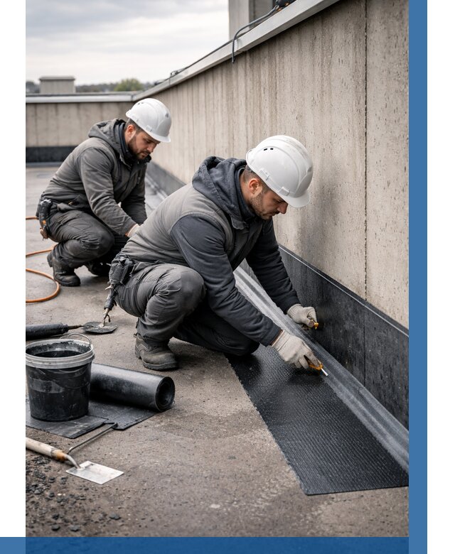 Гидроизоляция примыканий на кровле в Костомукше от 918 р. | ВЫСОТНИК-Ктм