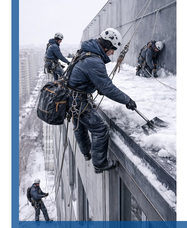 Абонентское обслуживание кровли зимой в Костомукше регулярный уход