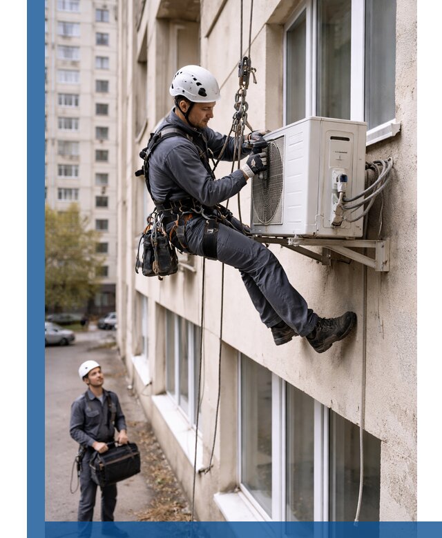 Демонтаж внешнего блока кондиционера в Костомукше профессионально