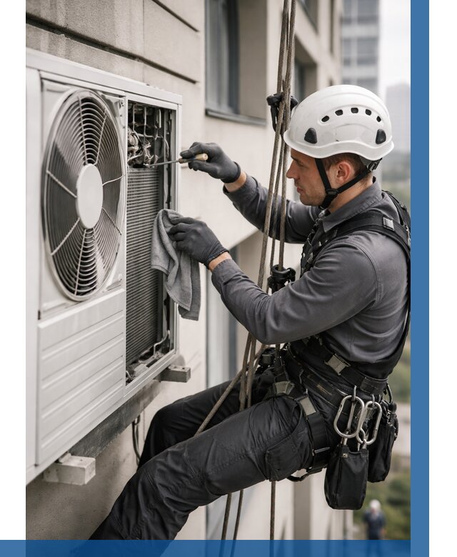 Обслуживание внешнего блока кондиционера в Костомукше от 2755 р.ВЫСОТНИК-Ктм