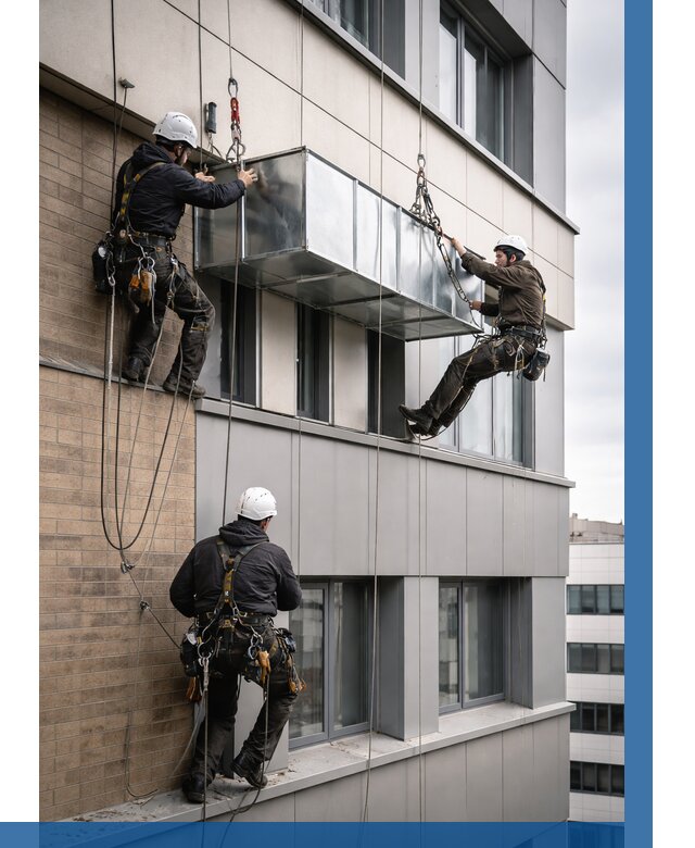 Монтаж воздуховодов на фасаде в Костомукше от 1530 р. | ВЫСОТНИК-Ктм