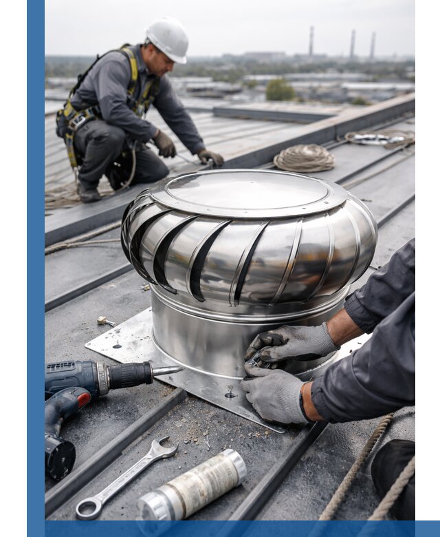 Установка дефлекторов на кровле в Костомукше профессионально