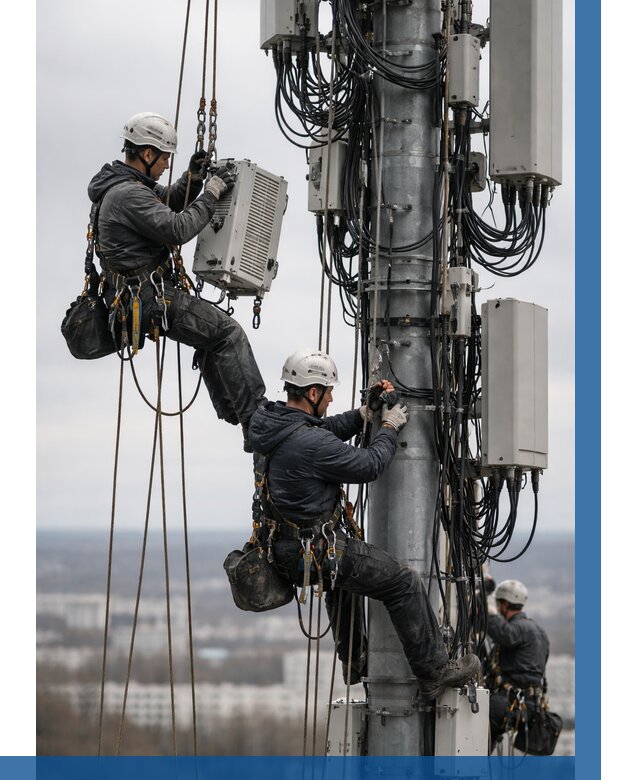 Монтаж оборудования связи на мачте в Костомукше от 7652 р. | ВЫСОТНИК-Ктм