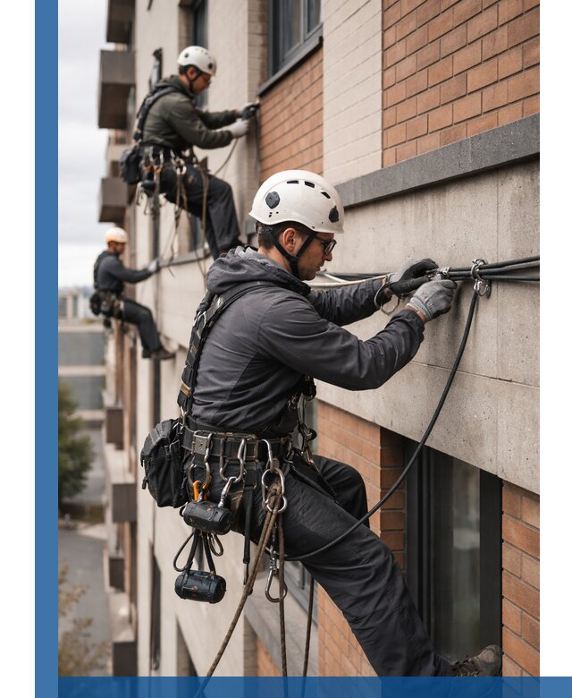 Крепление кабеля на фасаде монтаж и крепеж в Костомукше