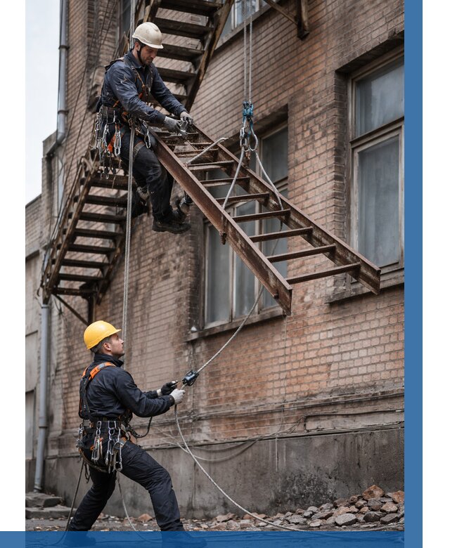 Демонтаж пожарной лестницы в Костомукше от 12242 р. | ВЫСОТНИК-Ктм