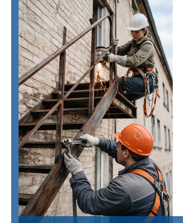 Ремонт и восстановление пожарных лестниц с выездом в Костомукше