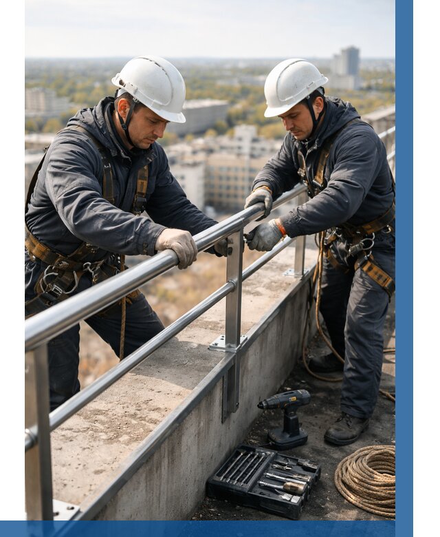 Монтаж перил на высоте в Костомукше от 2551 р. | ВЫСОТНИК-Ктм