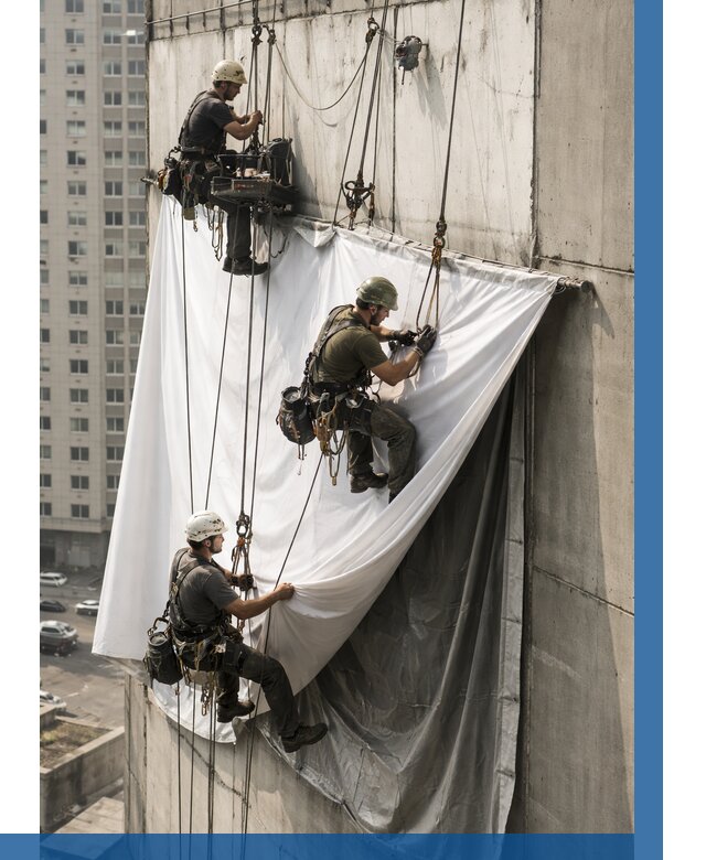 Замена баннерного полотна в Костомукше от 6631 р. | ВЫСОТНИК-Ктм—заказать
