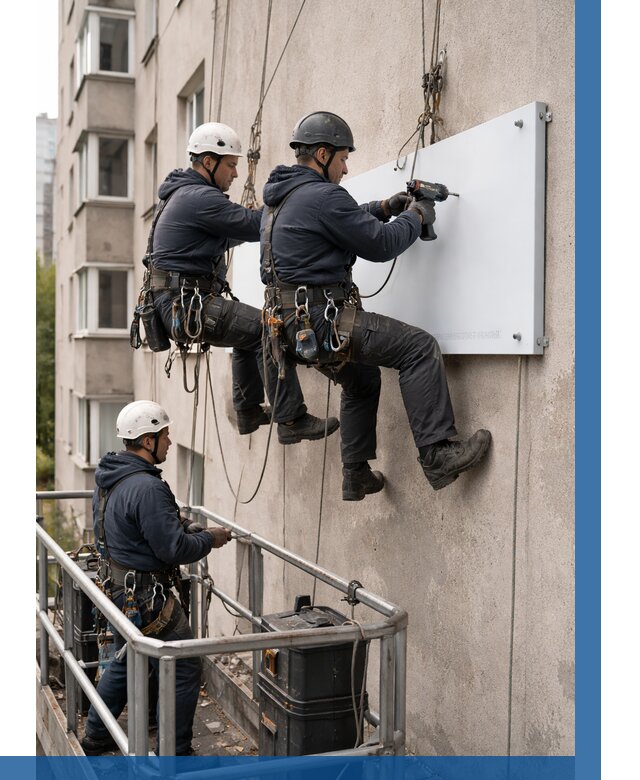 Монтаж табличек и указателей в Костомукше от 3571 р. | ВЫСОТНИК-Ктм