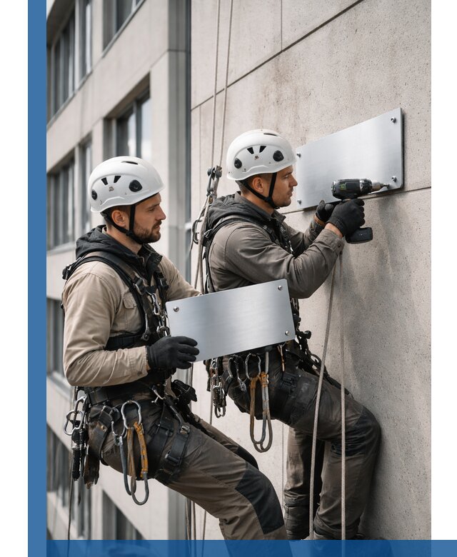 Монтаж табличек и указателей в Костомукше для зданий и сооружений