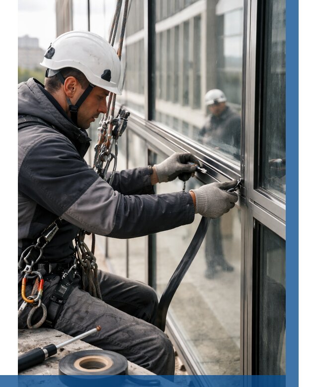 Ремонт витражных конструкций в Костомукше от 3571 р. | ВЫСОТНИК-Ктм