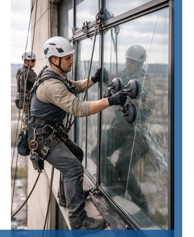 Замена стекла в витраже в Костомукше под ключ от 8672 р. | ВЫСОТНИК-Ктм