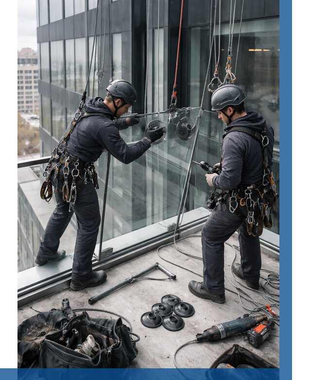 Монтаж стеклянных ограждений в Костомукше от 2551 р. | ВЫСОТНИК-Ктм