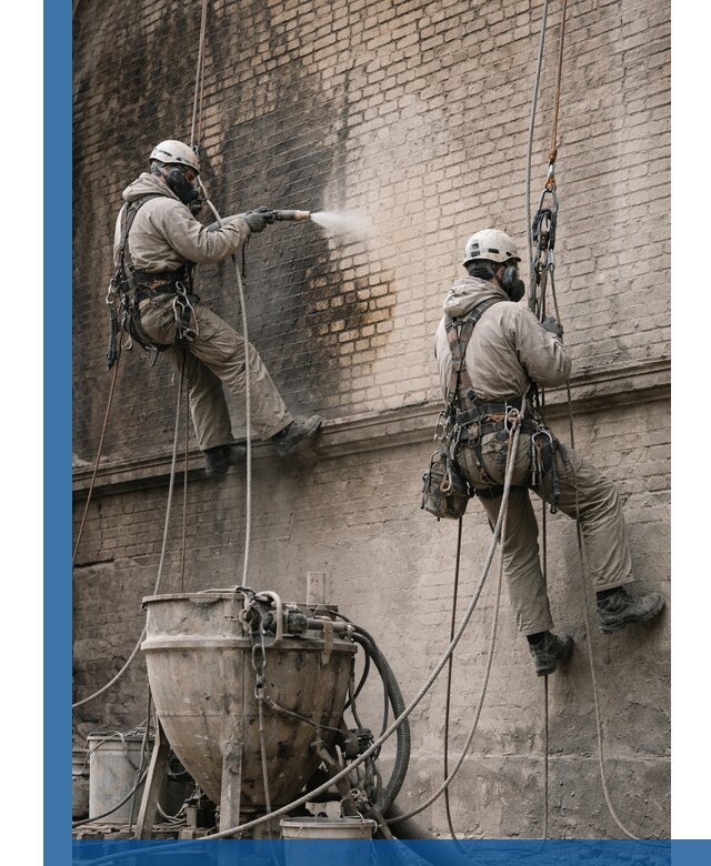 Пескоструйная очистка фасадов в Костомукше профессионально