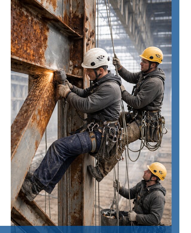 Зачистка металла от ржавчины в Костомукше от 357 р. | ВЫСОТНИК-Ктм