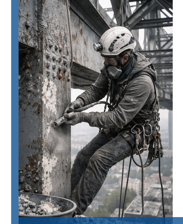 Удаление старой краски с металлических конструкций в Костомукше