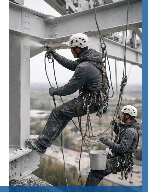 Покраска металлоконструкций на высоте в Костомукше 357 р |ВЫСОТНИК-Ктм